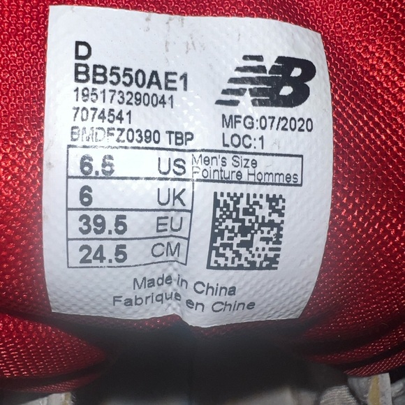 New Balance 550 Aime Leon Dore White Red - Picture 7 of 7